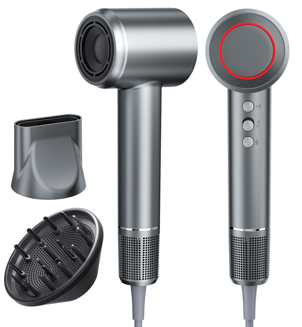 Yammoya hair dryer showing ultra-fast drying for busy mornings.