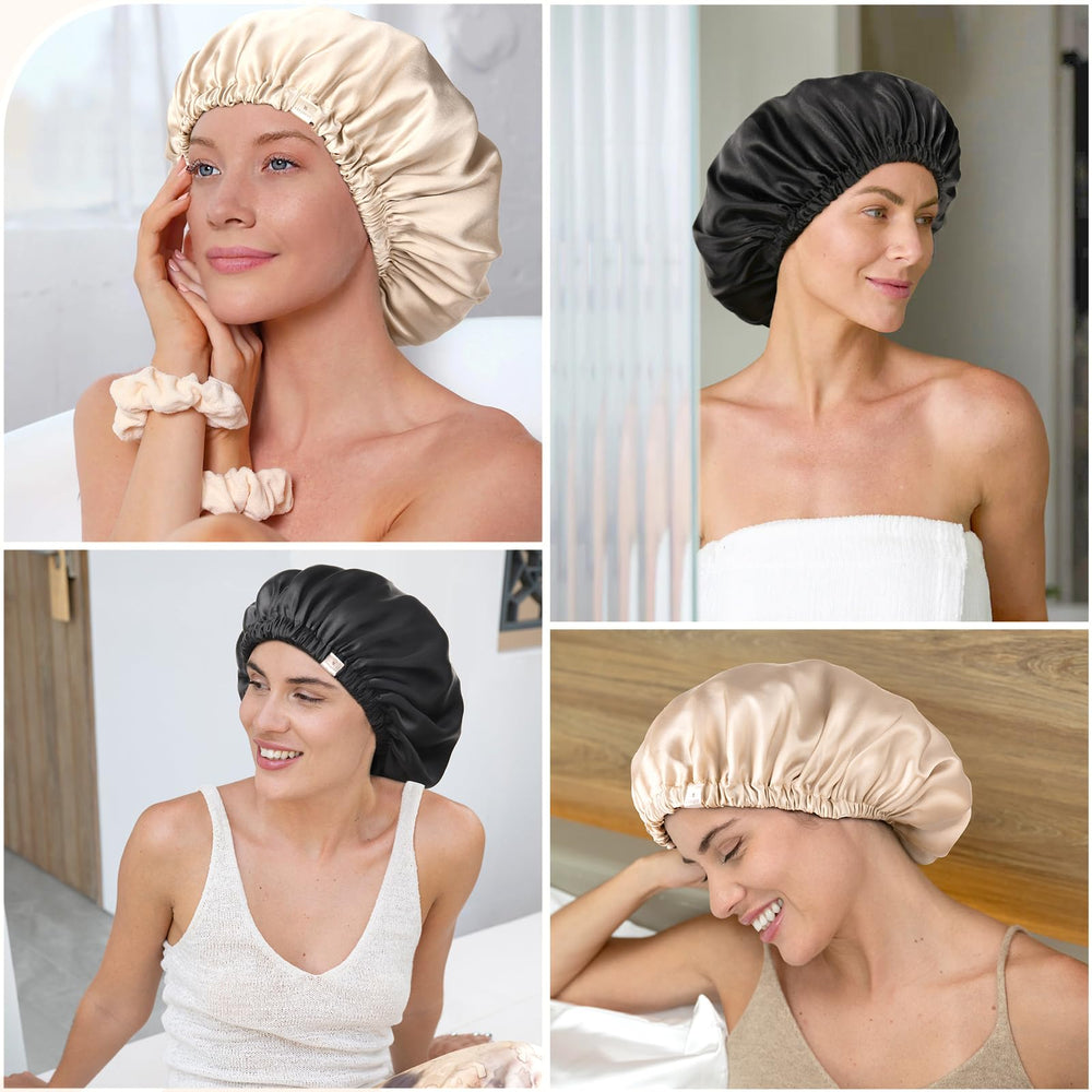 YANIBEST adjustable bonnet fit for curls, long or short hair