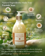 YANIBEST ginger shampoo smooths hair with a refreshing wash