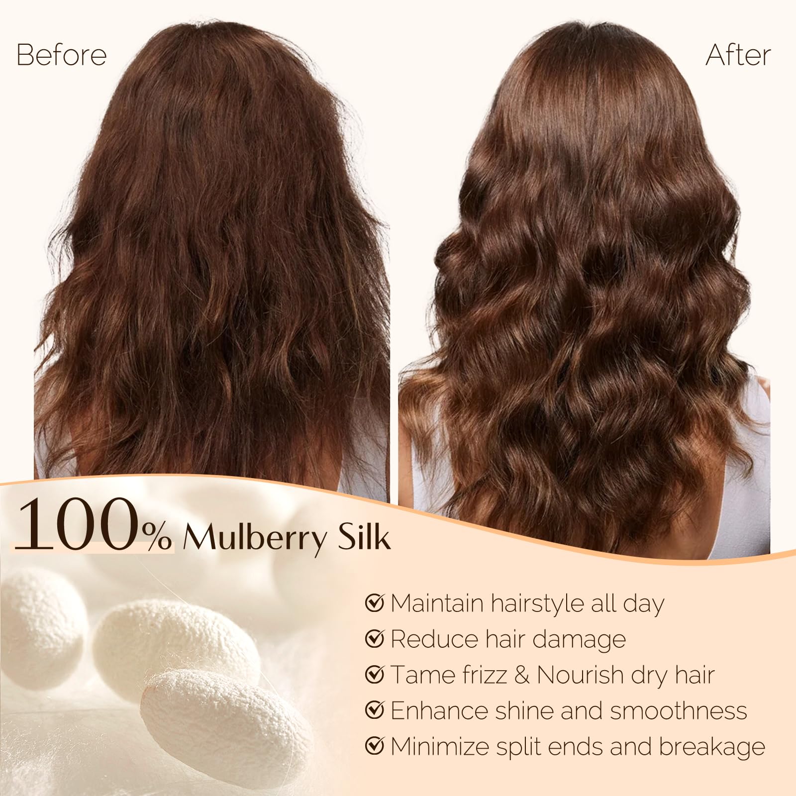 YANIBEST no-frizz night use preserves your hairstyle