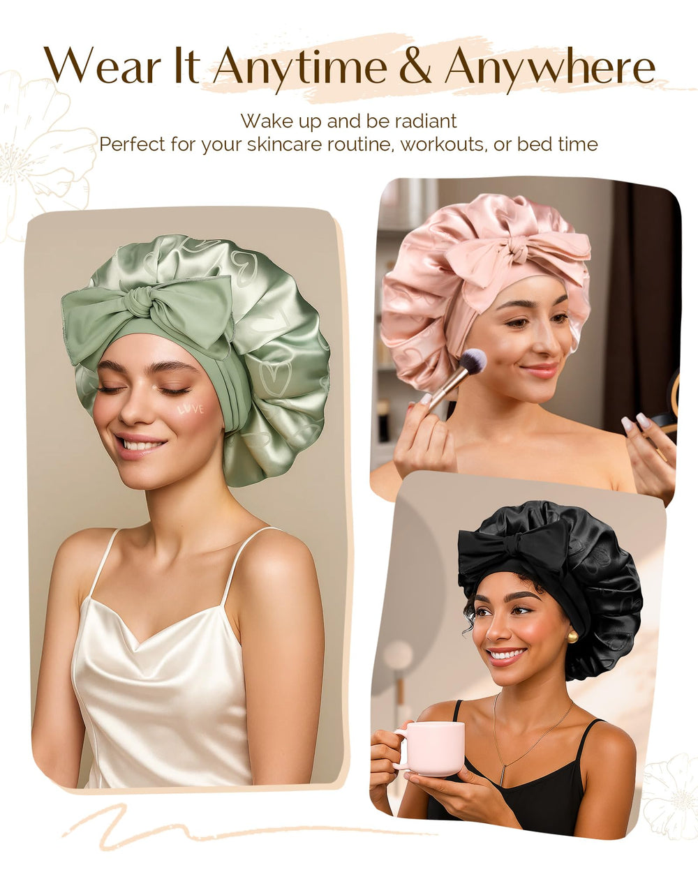 YANIBEST premium sleep bonnet packaging presented as a gift-ready box