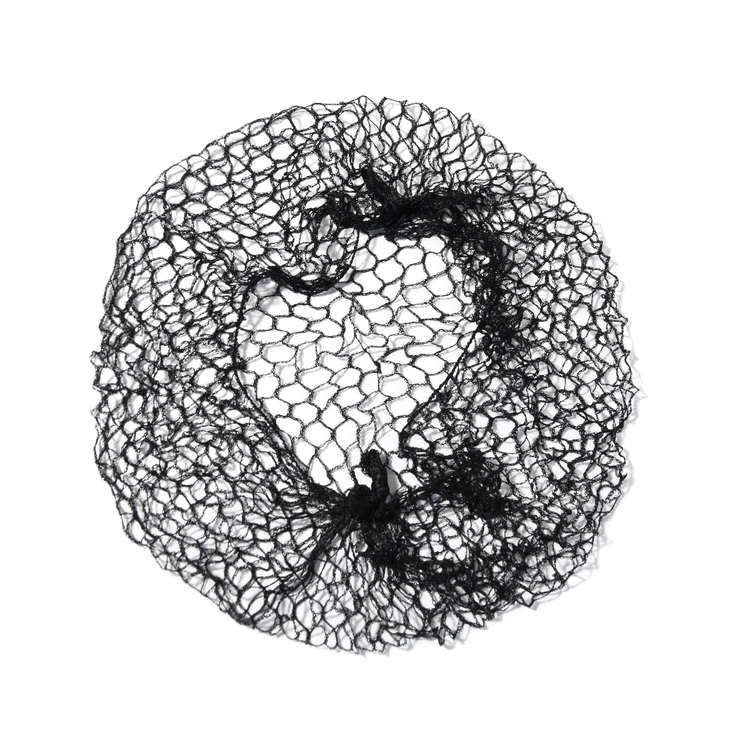 YANTAISIYU 24pcs thicker hair net in black keeps hair tidy for all-day wear.