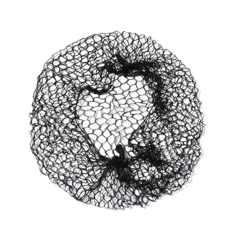 YANTAISIYU 24pcs thicker hair net in black keeps hair tidy for all-day wear.