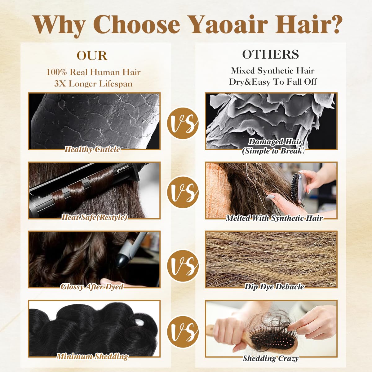 Natural black Brazilian virgin hair looks healthy, shiny, versatile