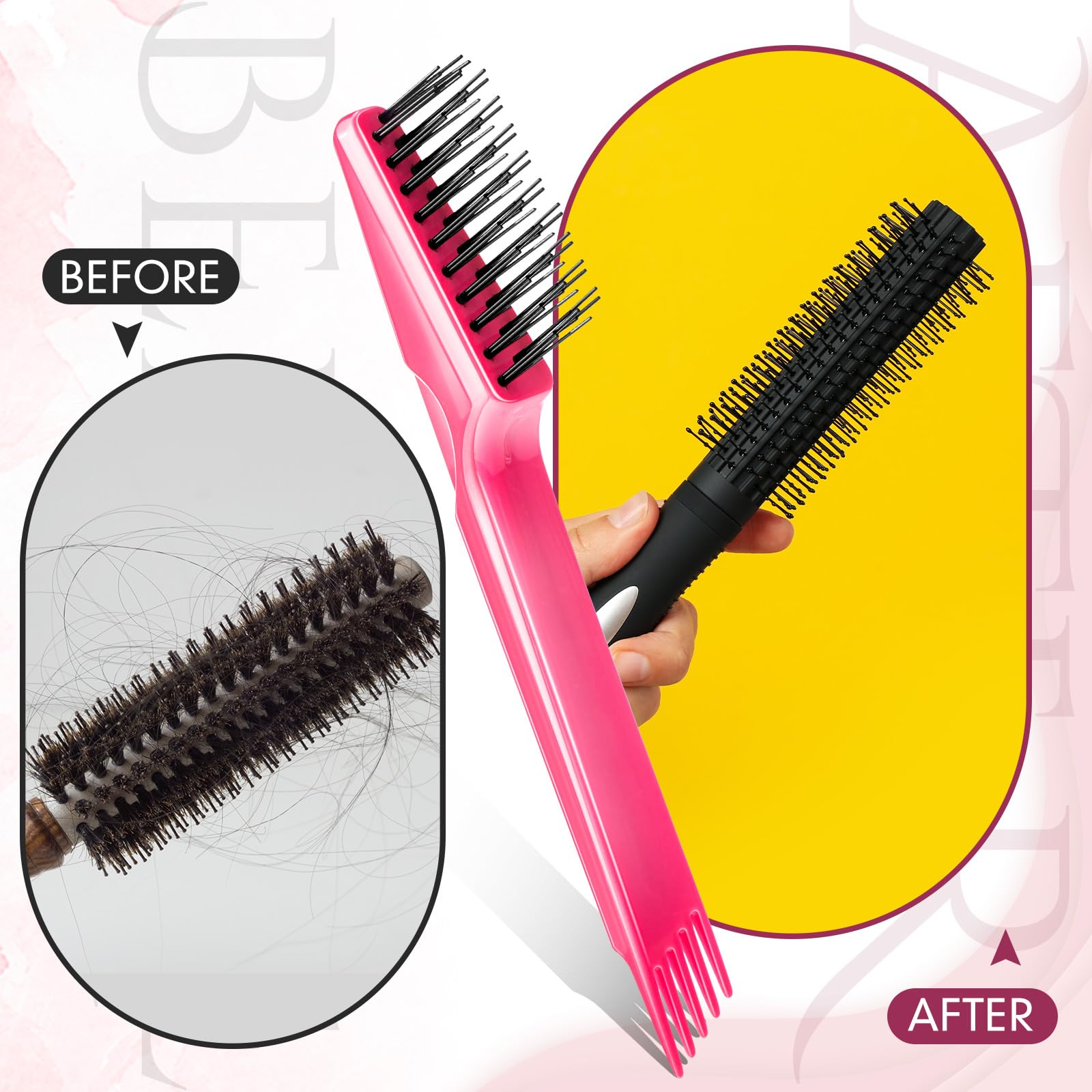 Yaomiao nylon brush teeth cleaner removes hair from bristles