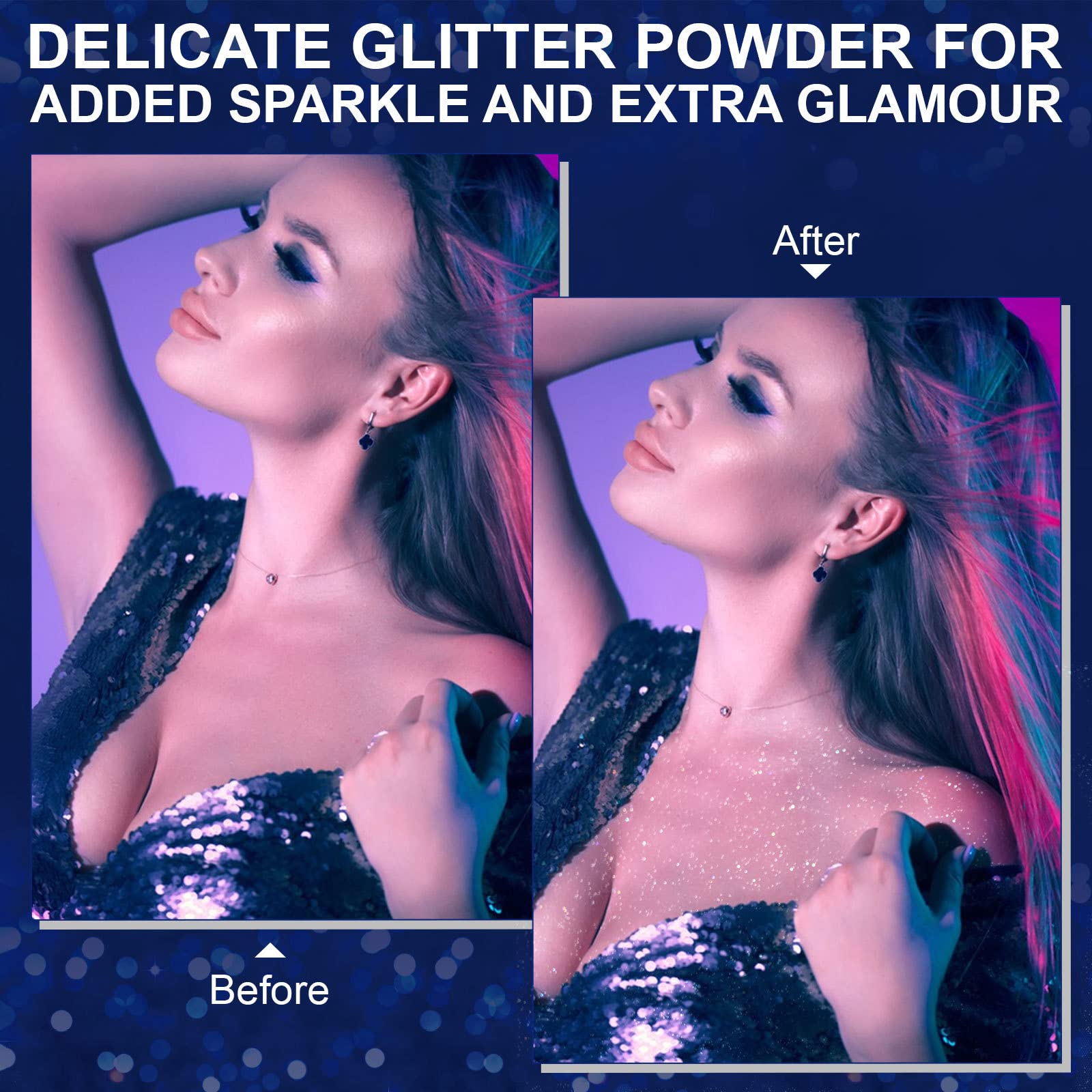 Yaper Glitter Spray on hair for radiant party shine