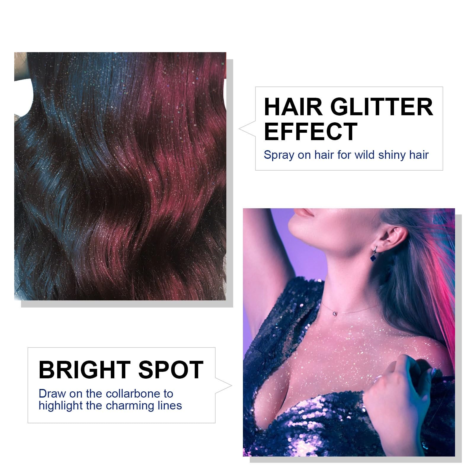 Yaper Glitter Spray creates a party-ready shimmering look