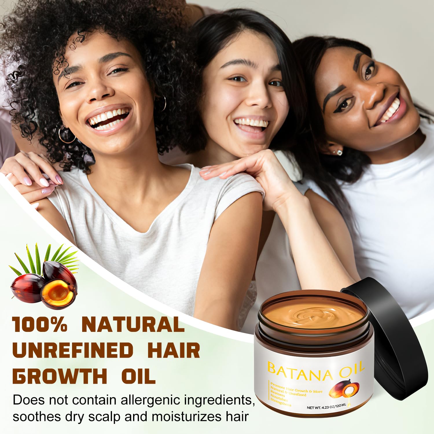 YAQIMIYA Batana oil thick hair finish suggests more volume and shine.