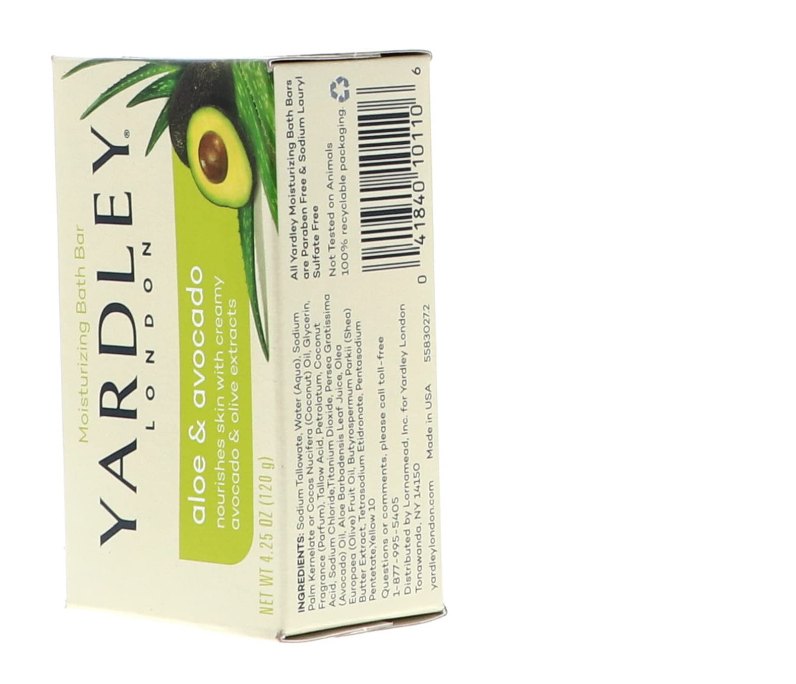 Yardley London Aloe Avocado bar creamy foam in action for soothing mornings