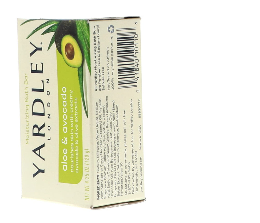 Yardley London Aloe Avocado bar creamy foam in action for soothing mornings