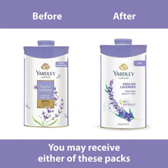 Yardley English Lavender scent with floral-musk notes for daily freshness.