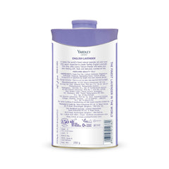 Yardley English Lavender talc texture offers gentle glide and comfortable powder feel.