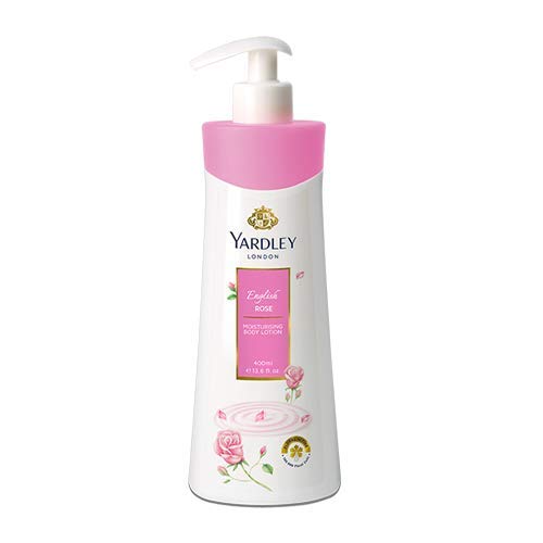 Yardley English Rose Lavender Lotion glow on skin suggests lasting hydration