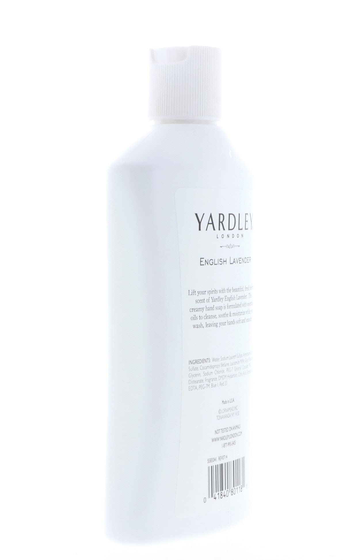 Foamy lather from Yardley London English Lavender hand soap during cleansing