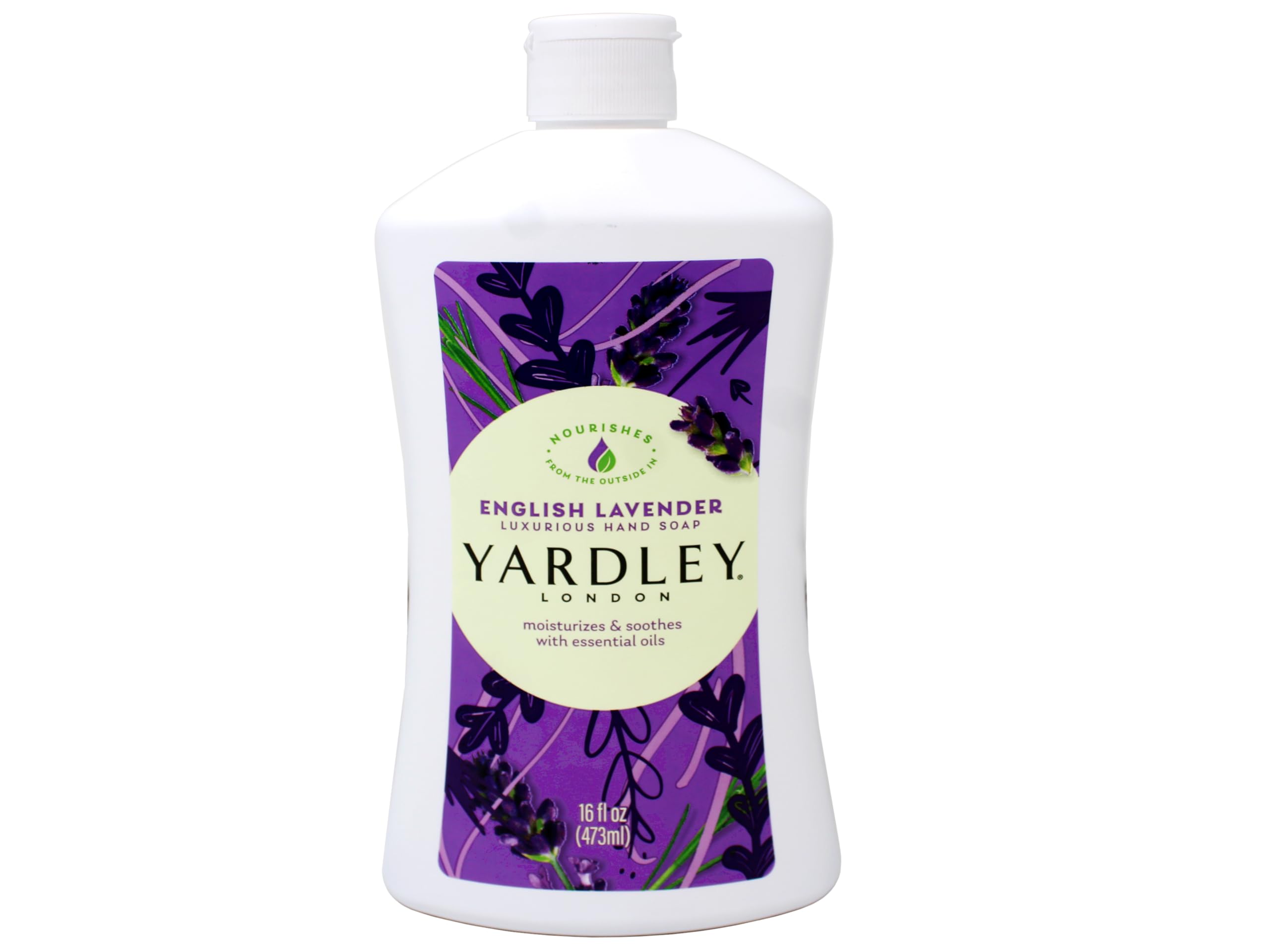 Yardley London label close-up highlighting lavender notes and refined packaging.