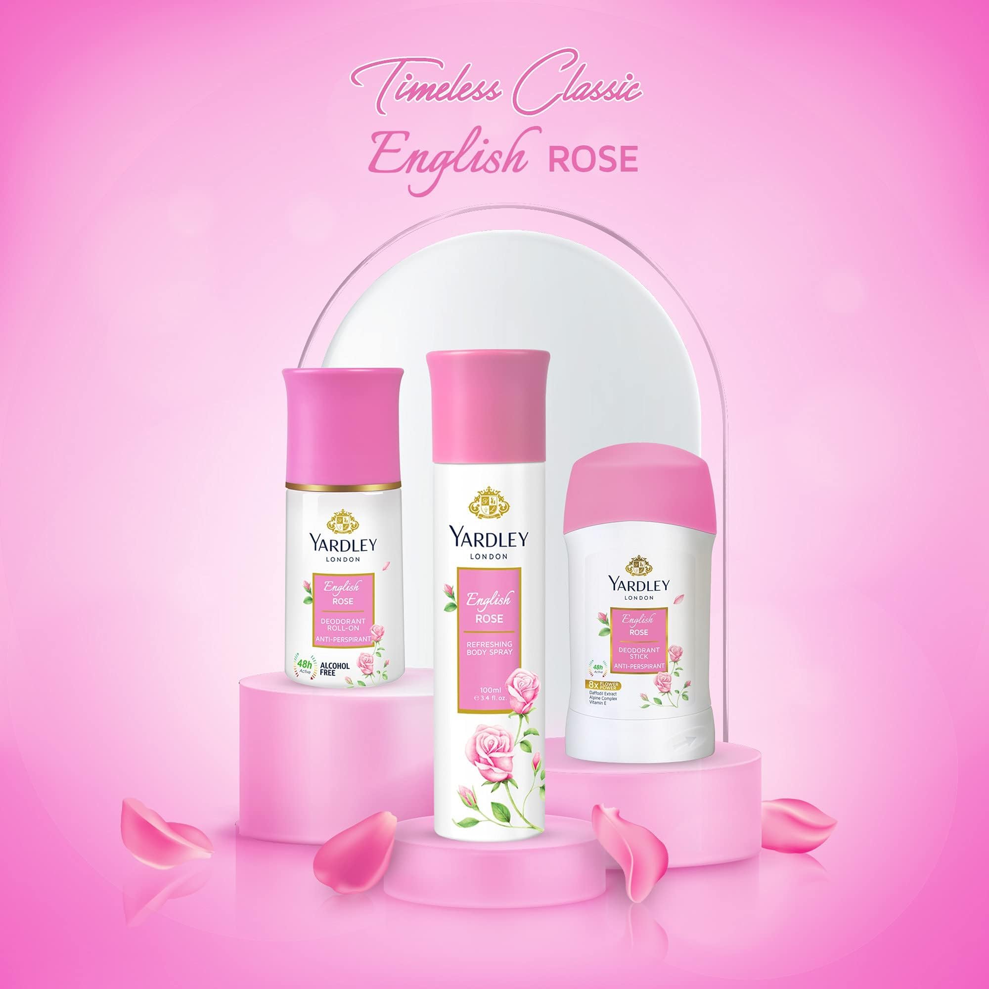 Box packaging shows English Rose branding and heritage-inspired design.