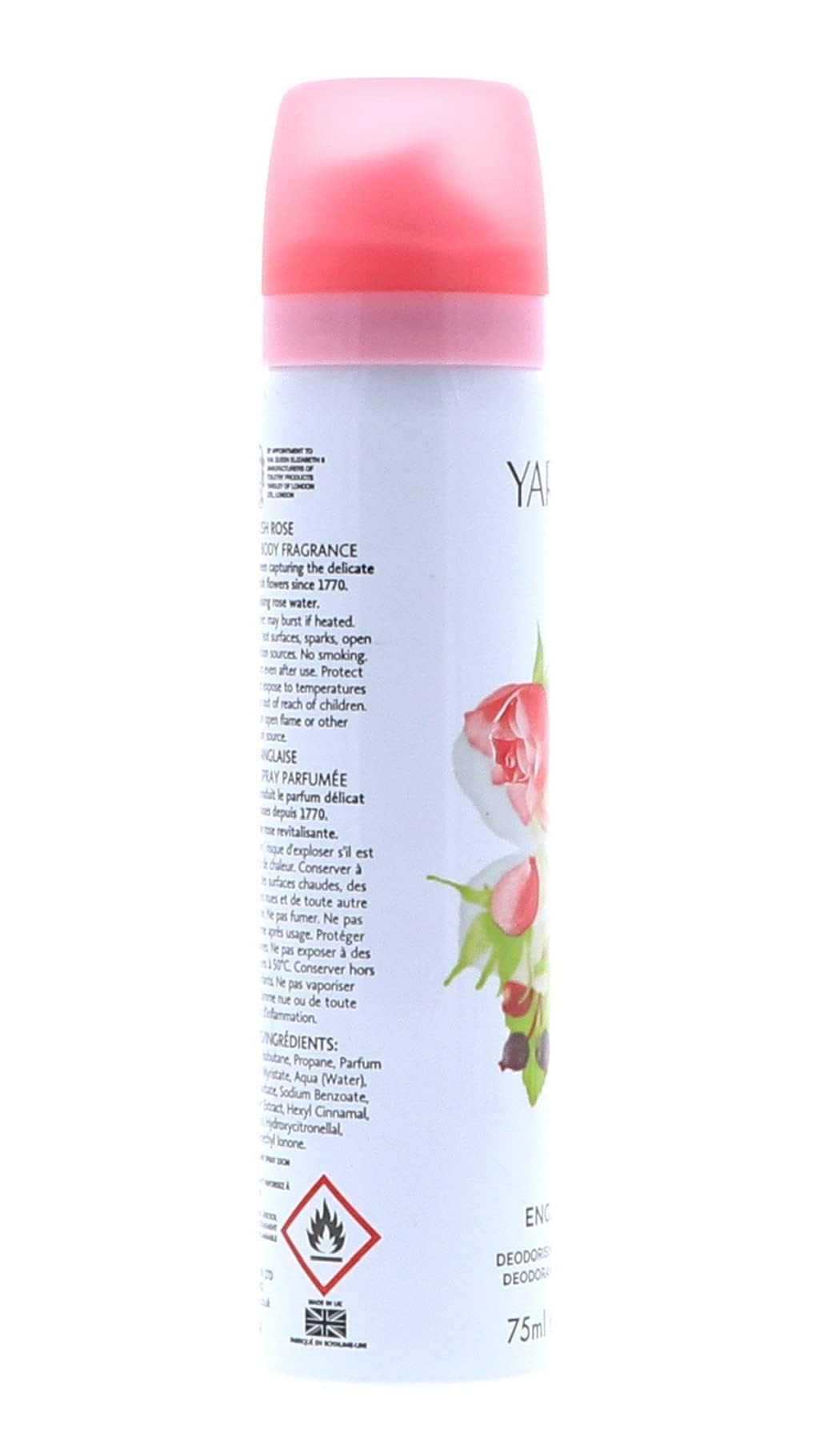 Yardley London English Rose rose-aroma evokes a classic garden moment.