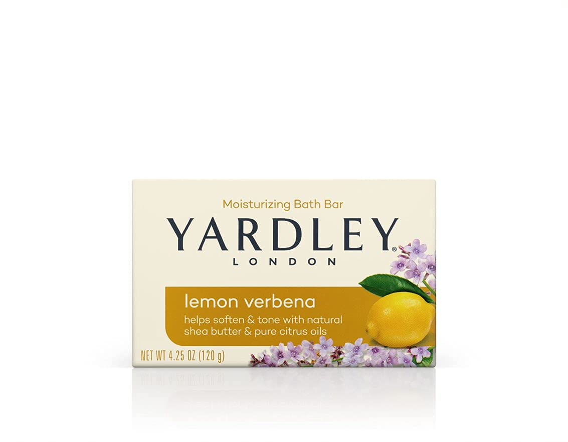 Yardley London Lemon Verbena moisturizing bath bar pack of 20 with refreshing citrus scent