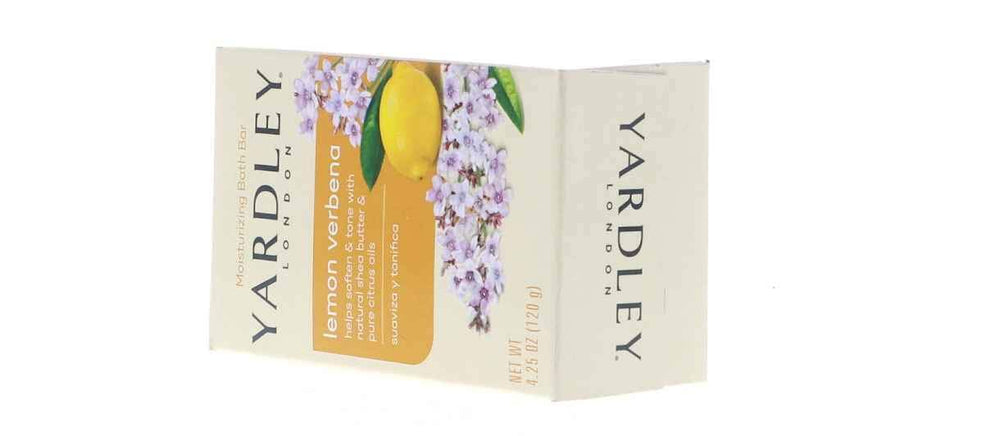 Signature Yardley packaging and elegant bar design for bathroom display