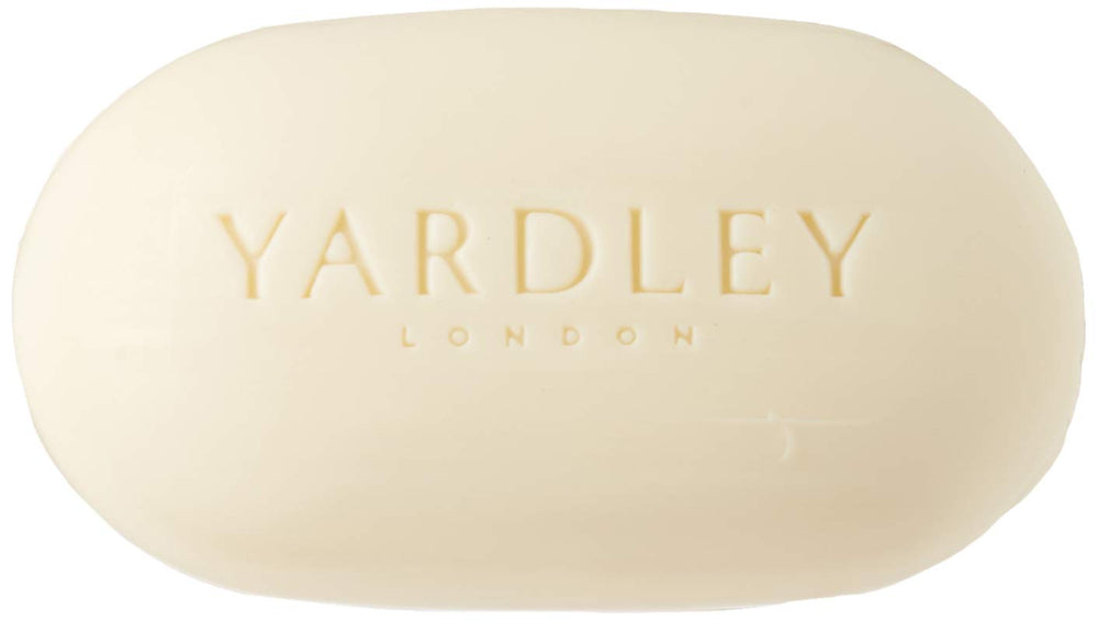 Yardley London lavender bar close-up texture, rich lather for gentle cleansing