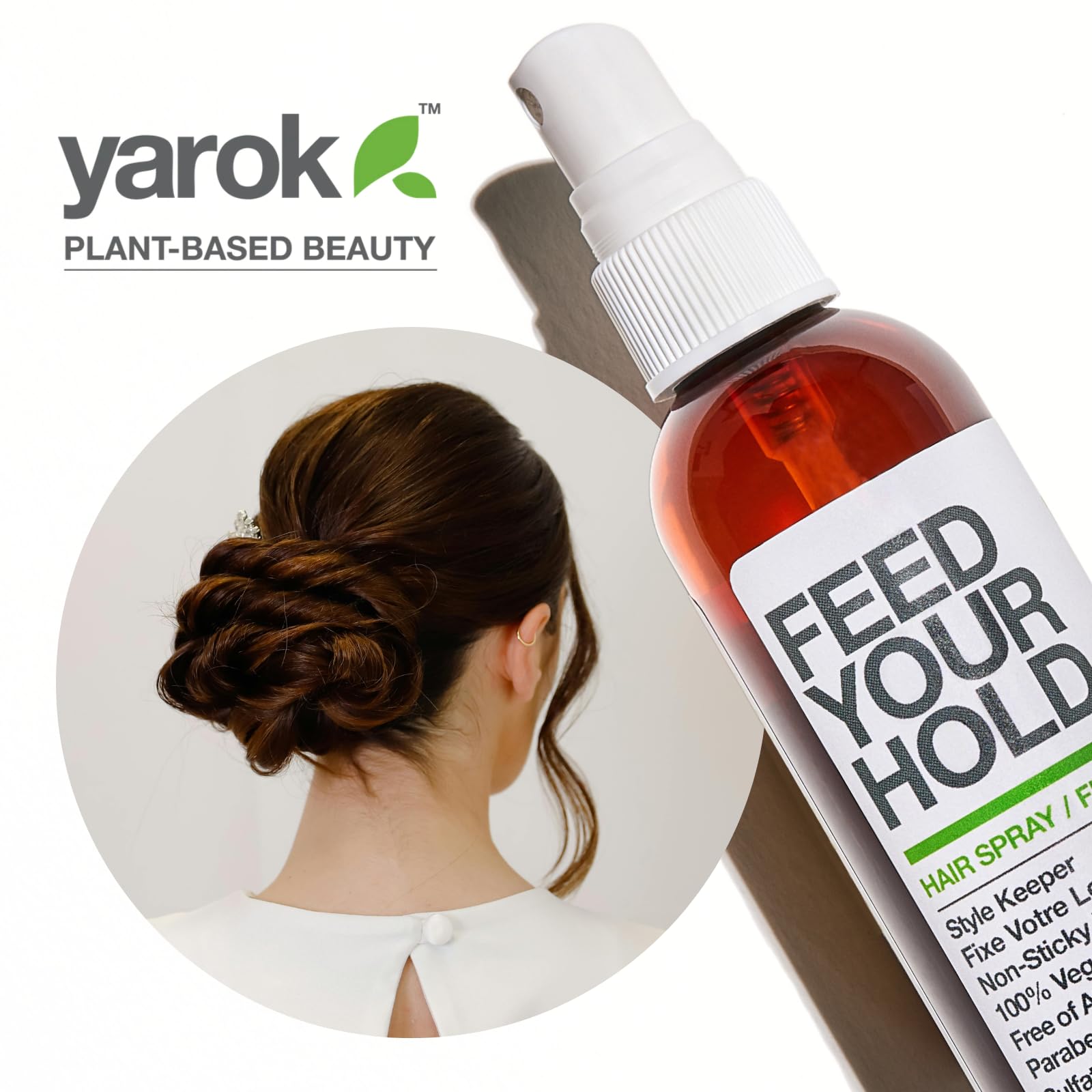 YAROK Feed Your Hold ingredients label highlights nourishing, vegan components for healthy hair.