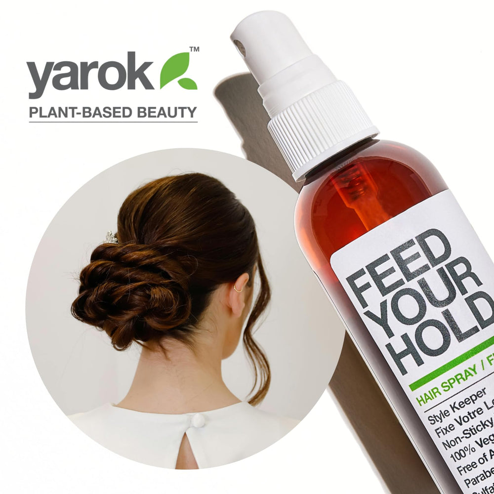 YAROK Feed Your Hold ingredients label highlights nourishing, vegan components for healthy hair.