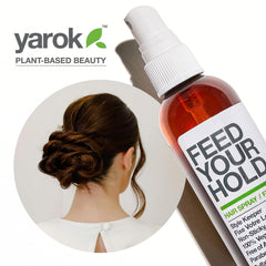 YAROK Feed Your Hold ingredients label highlights nourishing, vegan components for healthy hair.