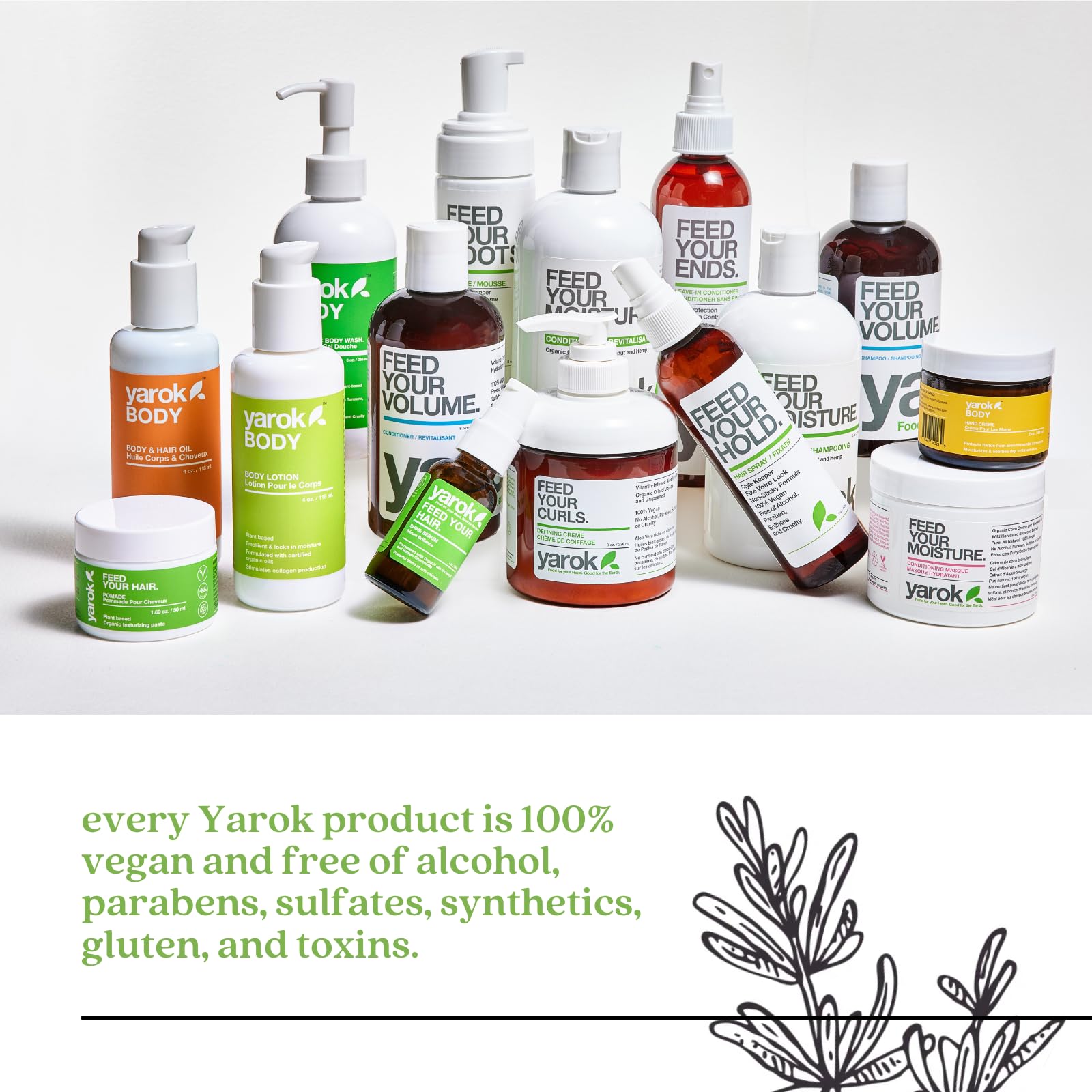 Yarok Organic Styling Cream ingredients list emphasizes plant-based formula
