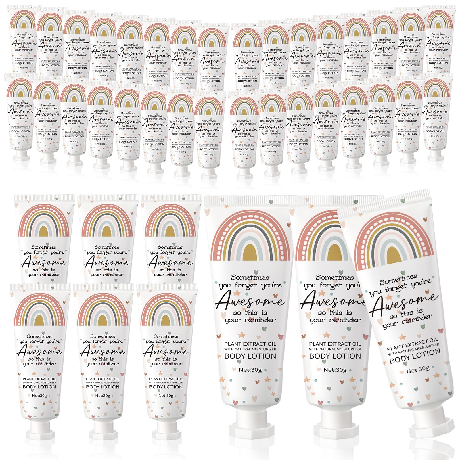 Yaryang boho rainbow lotion pack, travel-friendly gift for daily self care