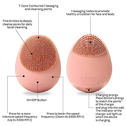 Close-up of the three-speed dial on the Yasmeen Sonic Brush