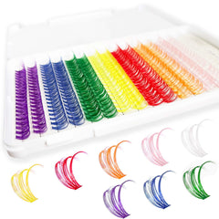 YASNAI colored lash clusters pack for customizable eye looks at home