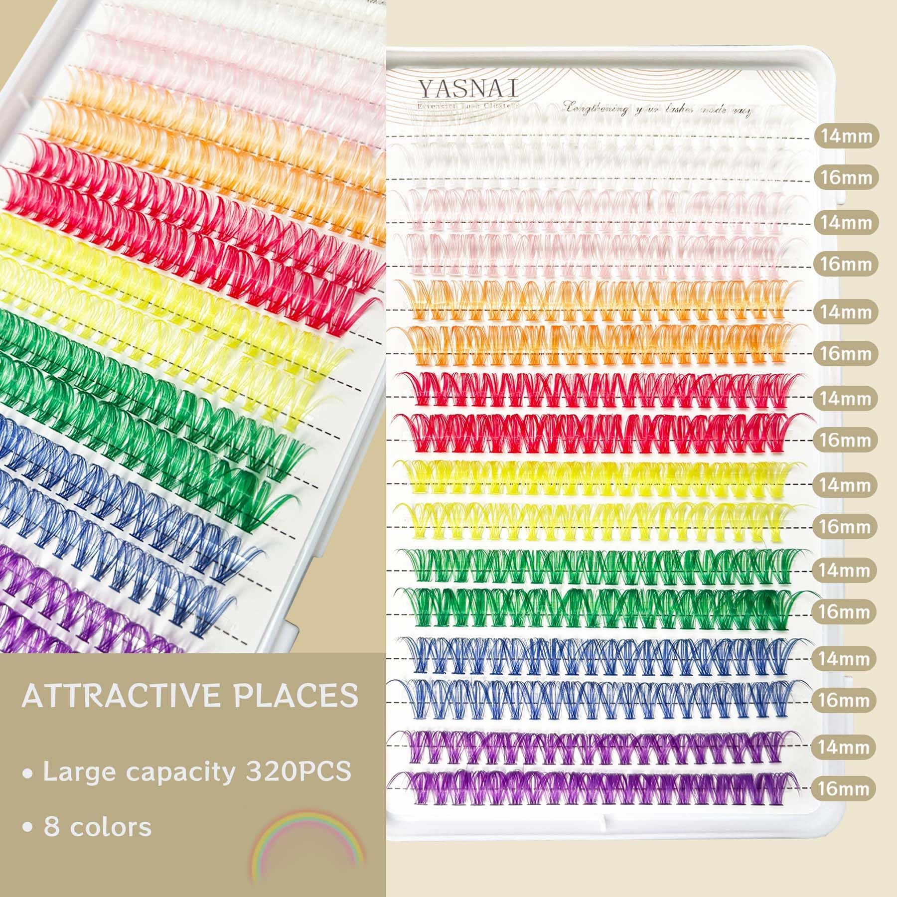 YASNAI DIY lash extensions 320pcs for affordable salon-like results at home