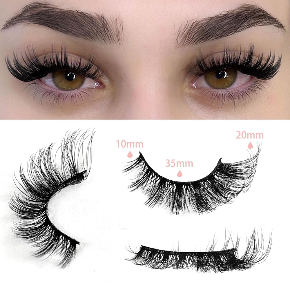 YASNAI wispy 18mm lashes for elongated eye shape and lift