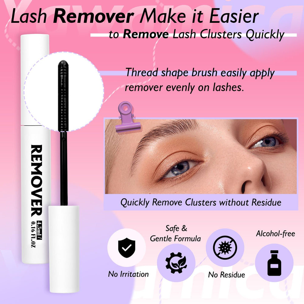 Yawamica 100D mink-like fiber clusters mimic natural lashes in 10-18mm length.