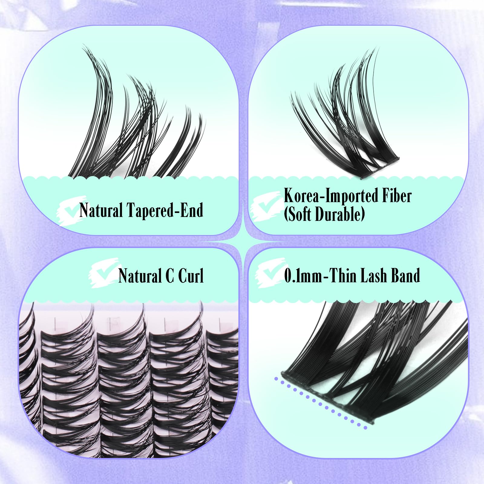 Yawamica 144pcs wispy lashes allow versatile length combos for custom styles.