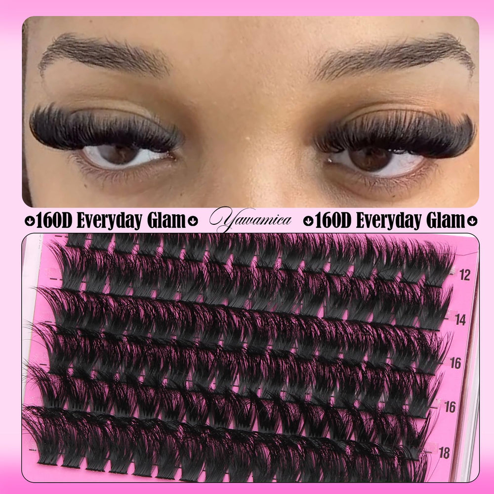 Yawamica 160D clusters 20mm for natural lift and length.