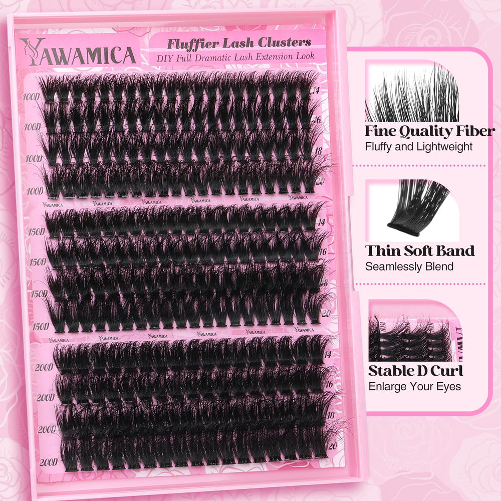 Yawamica 240pcs bundle kit for salon-like volume at home.
