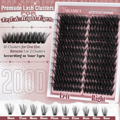 Yawamica 240pcs DIY lash extensions for quick at-home lash styling