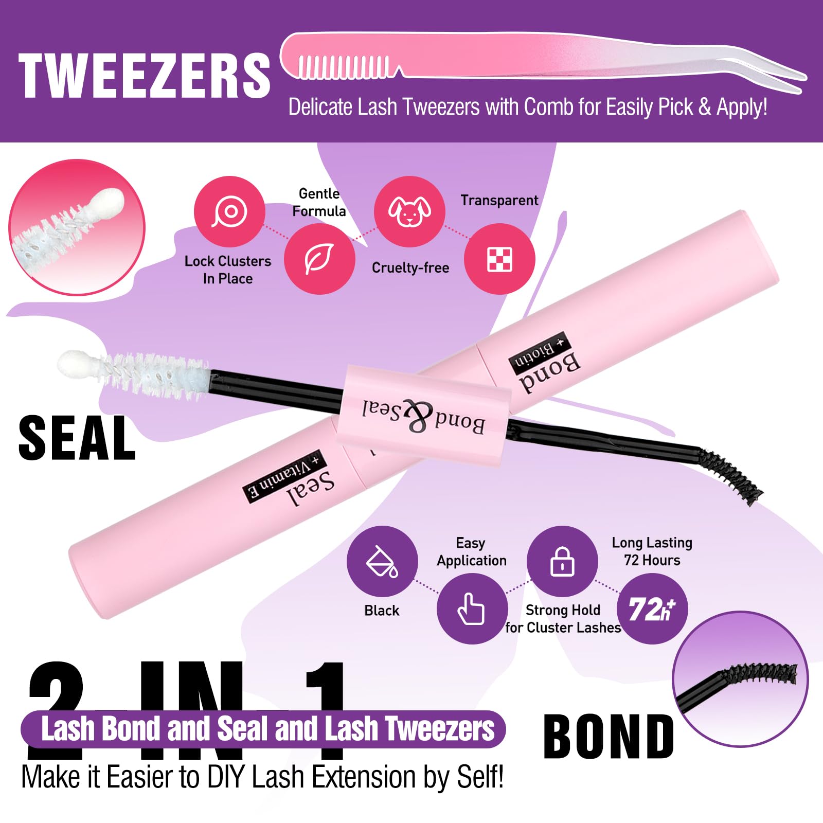 Yawamica 50D soft fiber lash clusters for a natural feel