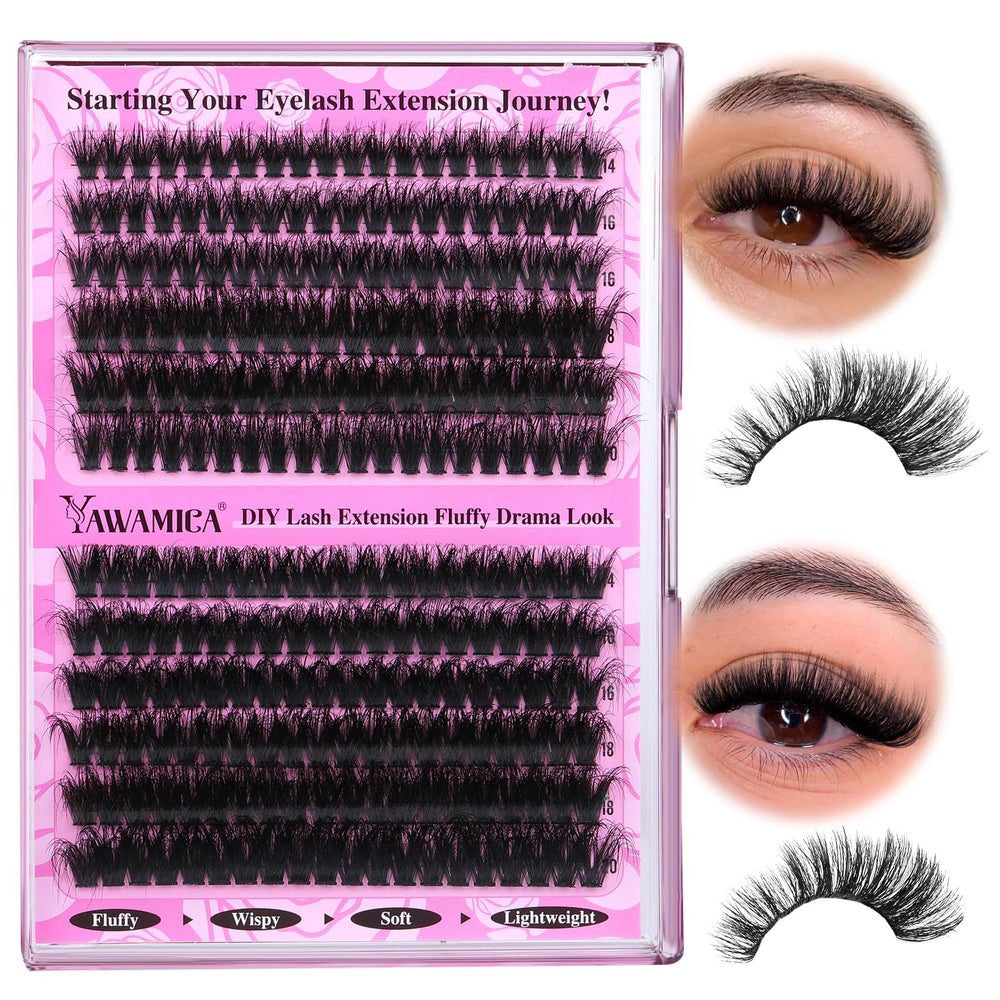 Yawamica wispy-cluster look delivers drama with comfortable wear.