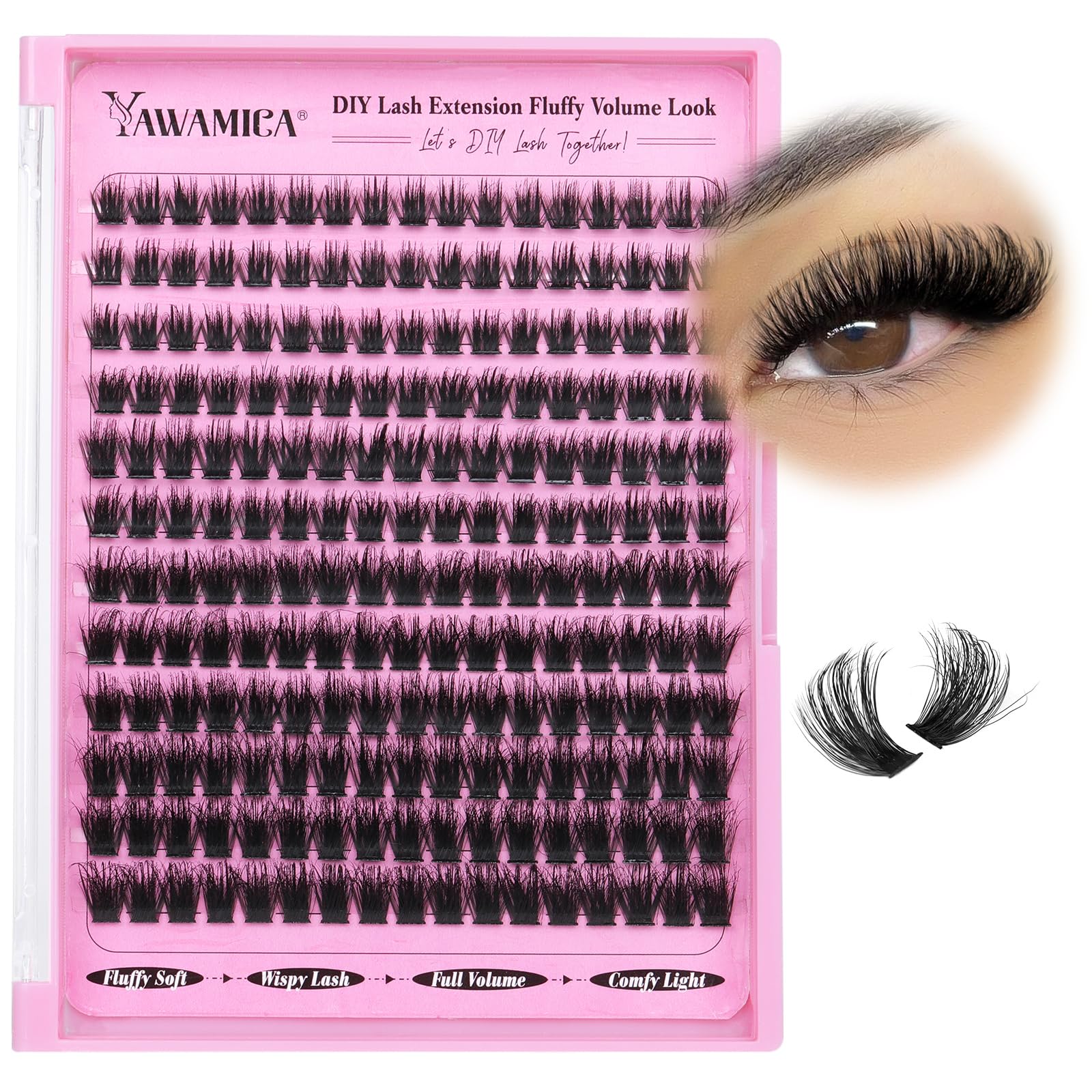 Yawamica all-day lightweight lashes designed for comfortable daily wear.