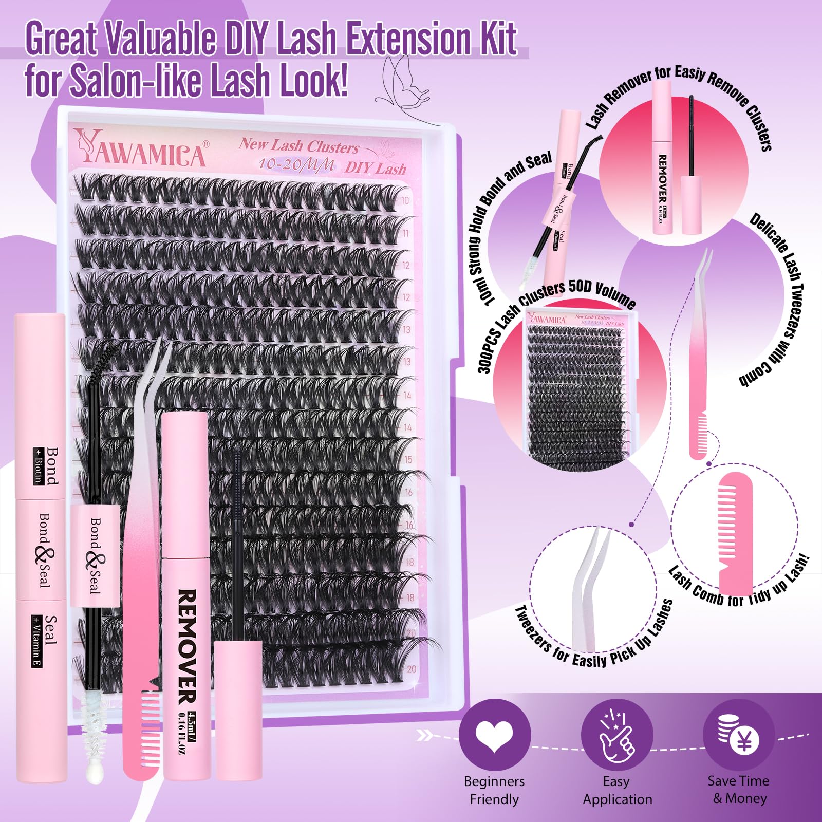 Yawamica bond and seal for secure, long-lasting lash application