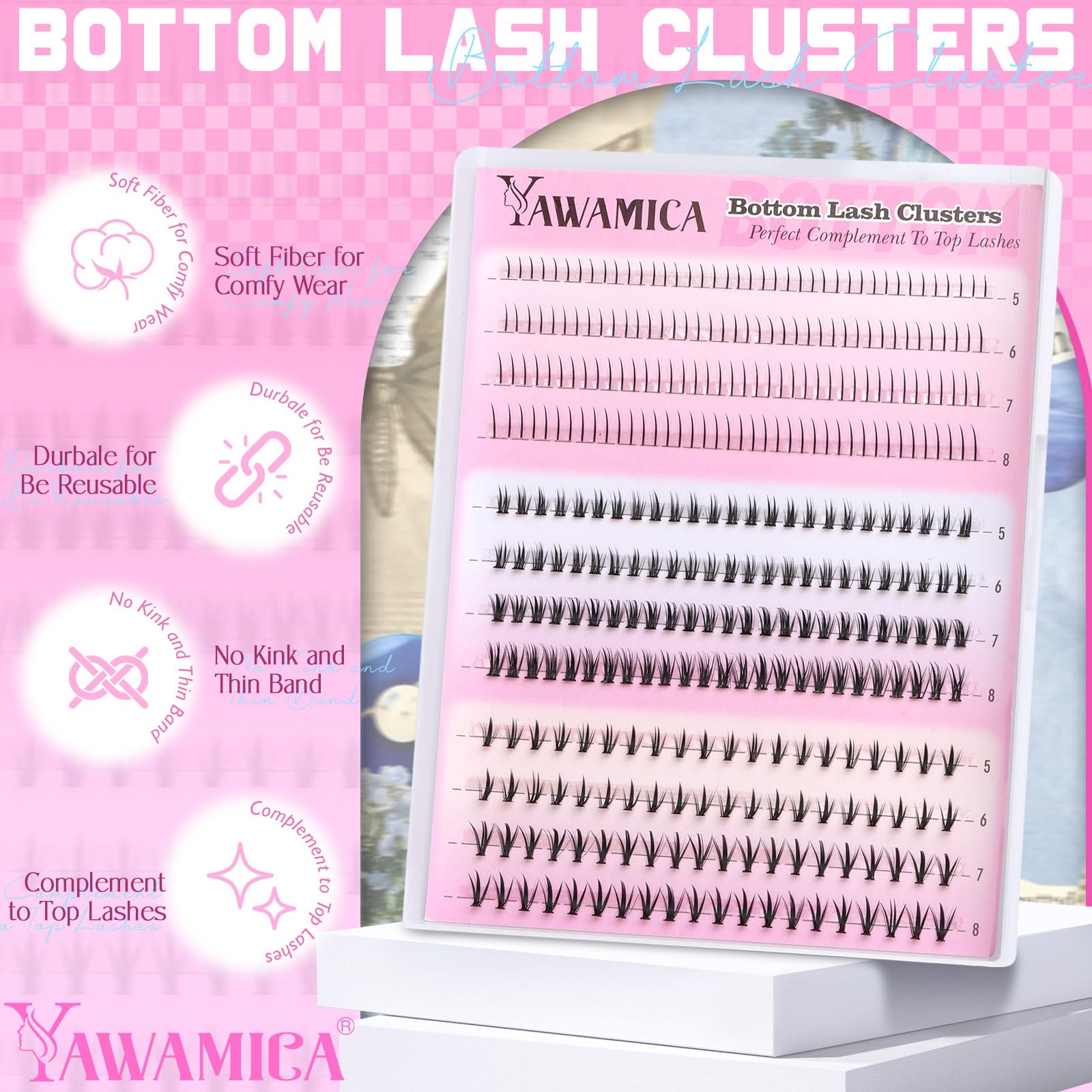 Yawamica bottom lash clusters easy DIY application for salon-like results