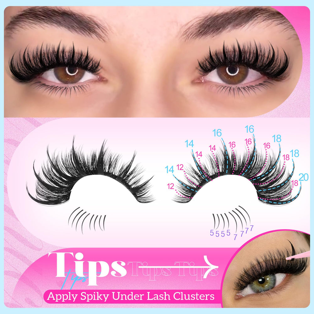 Yawamica bottom lashes 5-7mm provide balanced depth and definition.