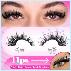 Yawamica bottom lashes 5-7mm provide balanced depth and definition.