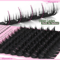 Yawamica built-in spikes lashes simplify application and save time.