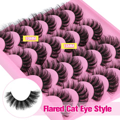 Yawamica cat-eye lash design with inner short outer long for lifted eyes