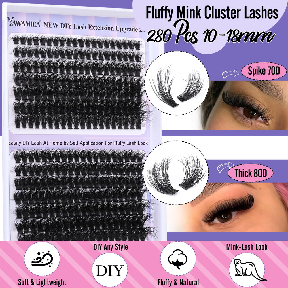 Yawamica cat-eye style lashes to create a dramatic eye lift.