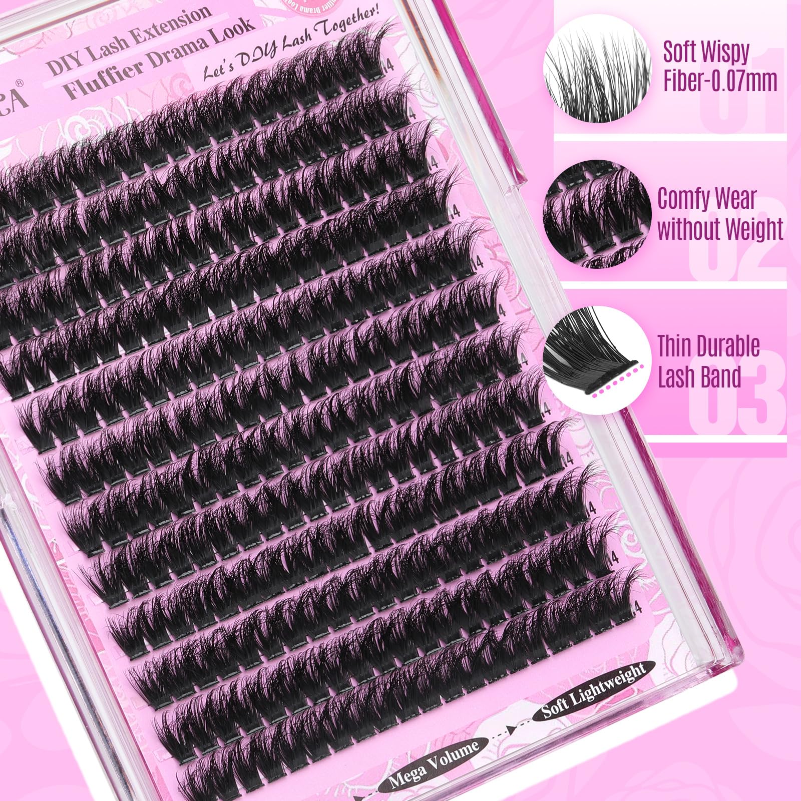 Yawamica D Curl lash bend for lifted eyes