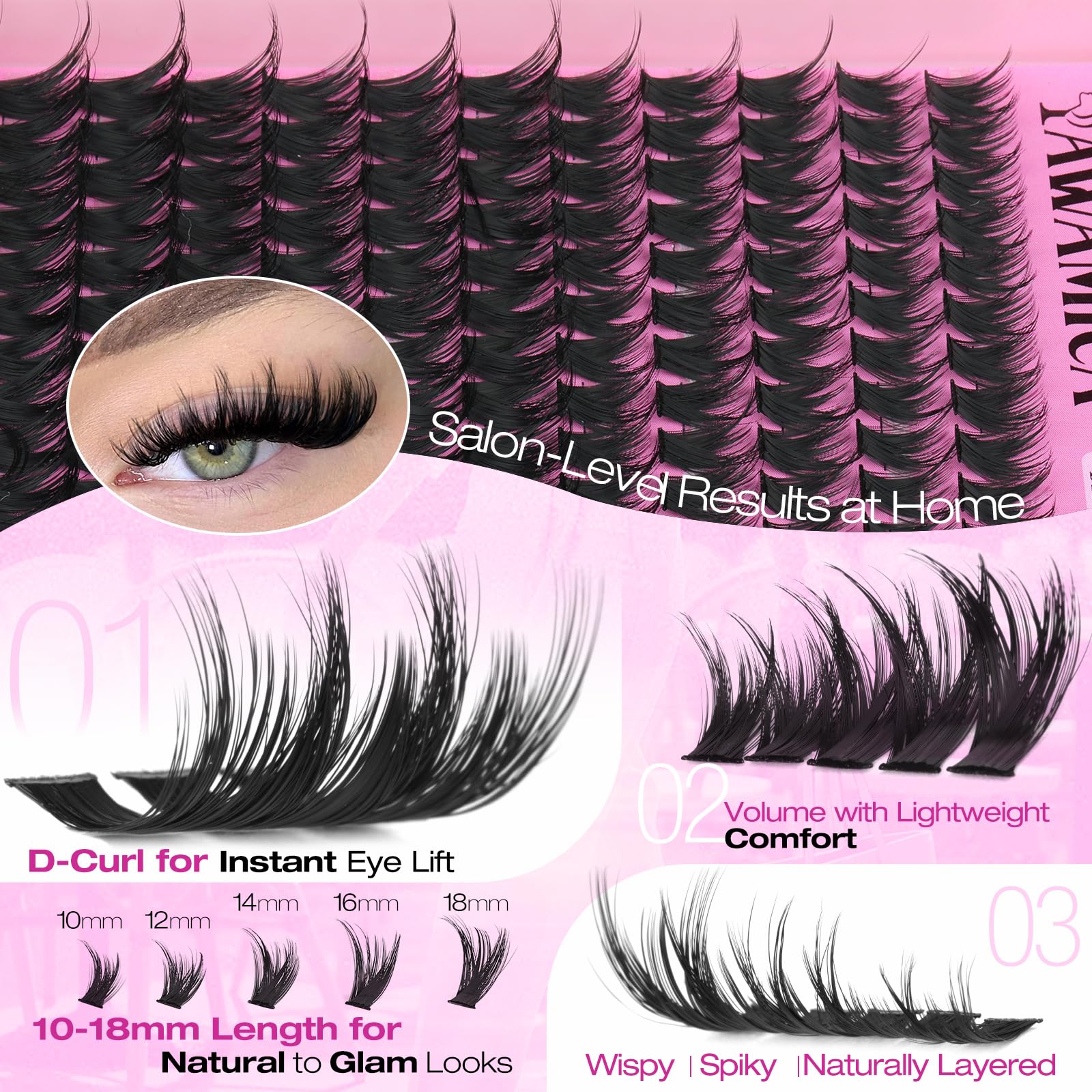 Yawamica D curl lift view shows eyes looking brighter and more awake.